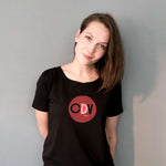 Load image into Gallery viewer, CDV Round Red Black &amp; White // Typo T-Shirt
